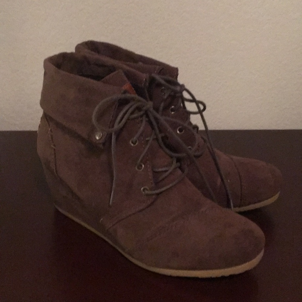 Brown Wedge Ankle Boots